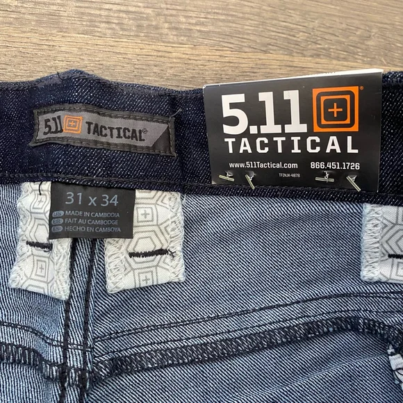 5.11 Tactical Jeans 31x34 Blue Defender Flex Slim Jeans Indigo Dressy Casual